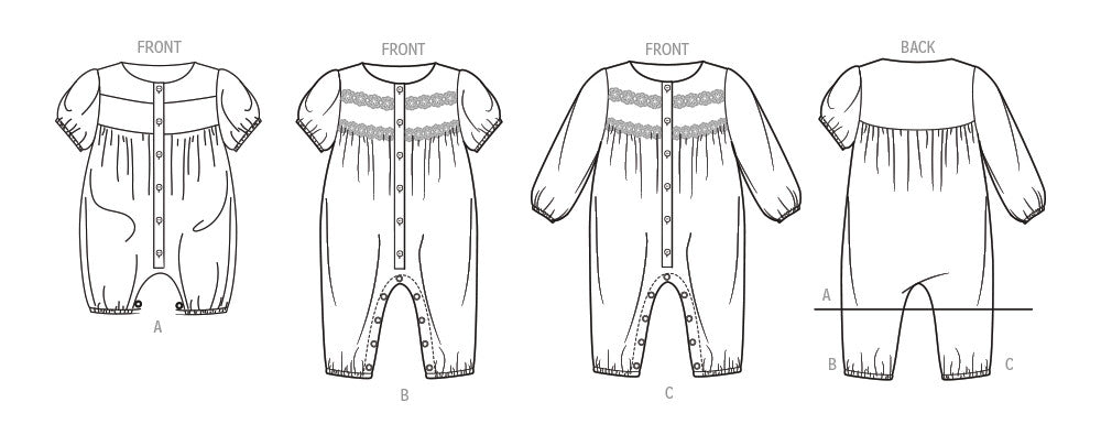 Simplicity Sewing Pattern 3242 Babies' Rompers and Jumpsuit's from Jaycotts Sewing Supplies