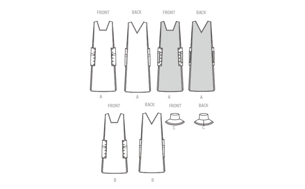 Simplicity Sewing Pattern 3258 Misses' Reversible Cobbler Apron and Hat in Three Sizes S, M and L from Jaycotts Sewing Supplies