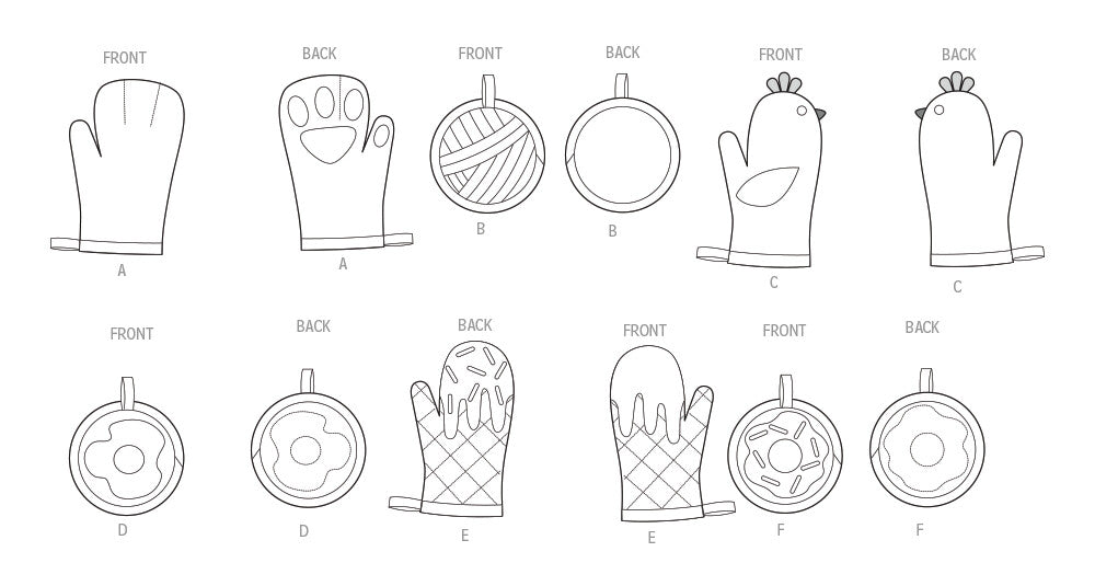 Simplicity Sewing Pattern 3260 Oven Mitts and Pot Holders from Jaycotts Sewing Supplies