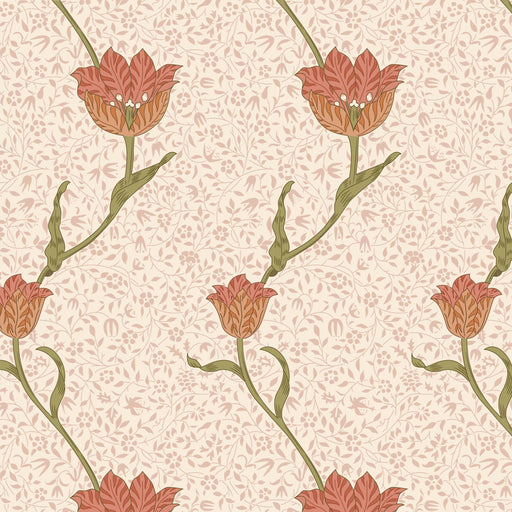 William Morris Sweet Symphony Organic Cotton Fabric, Garden Tulip from Jaycotts Sewing Supplies