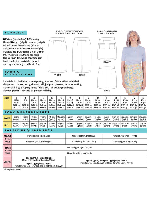 Tilly and The Buttons Ramona Skirt Pattern from Jaycotts Sewing Supplies