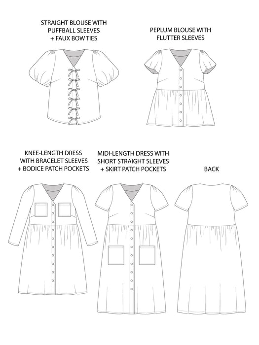 Tilly and The Buttons Nell Blouse and Dress Pattern from Jaycotts Sewing Supplies