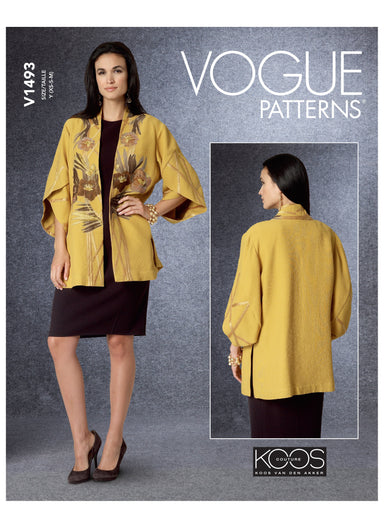 Vogue Pattern 1493  MISSES' JACKET from Jaycotts Sewing Supplies