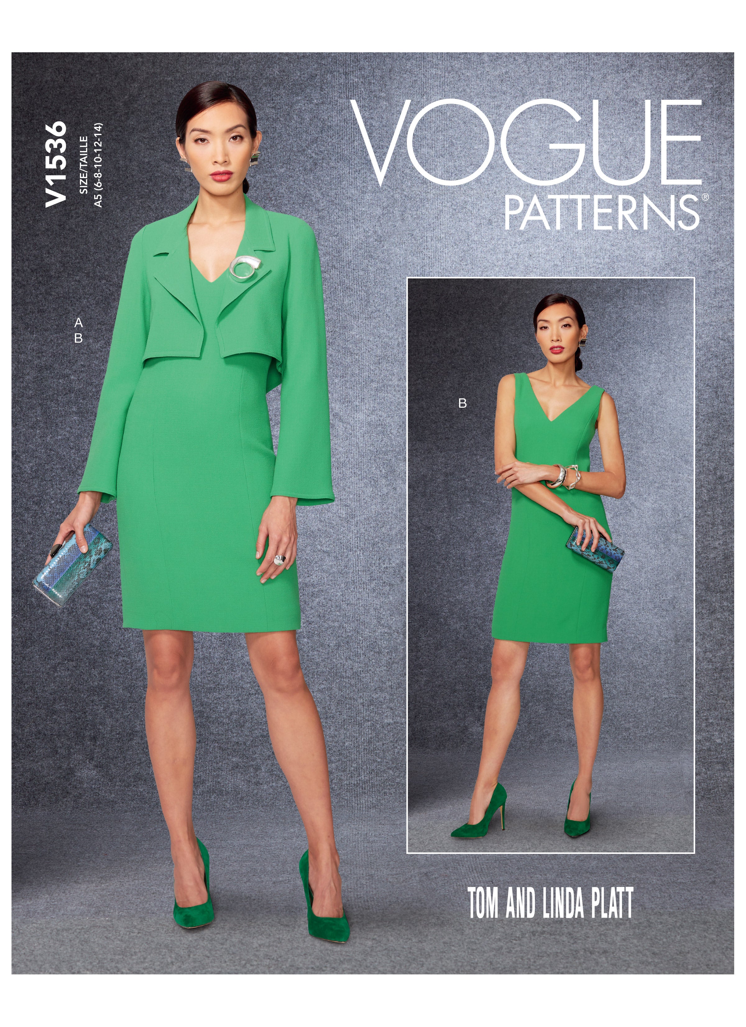 Vogue Pattern 1536 MISSES' DRESS AND JACKET from Jaycotts Sewing Supplies
