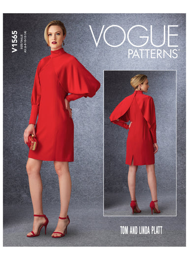 Vogue Pattern 1565 High Neck Dress from Jaycotts Sewing Supplies