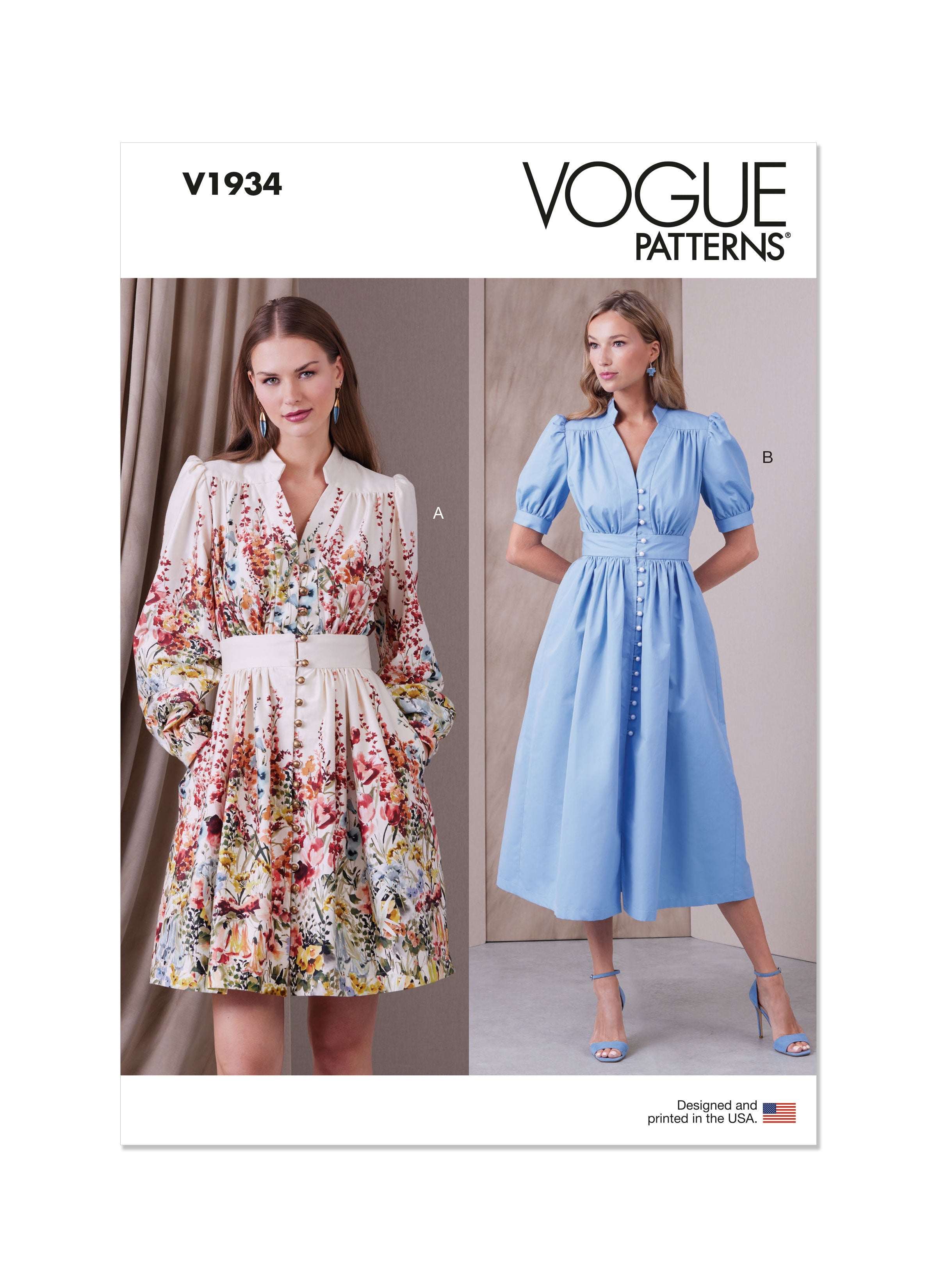 Vogue Sewing Pattern V1934 Misses' Dress in Two Lengths from Jaycotts Sewing Supplies
