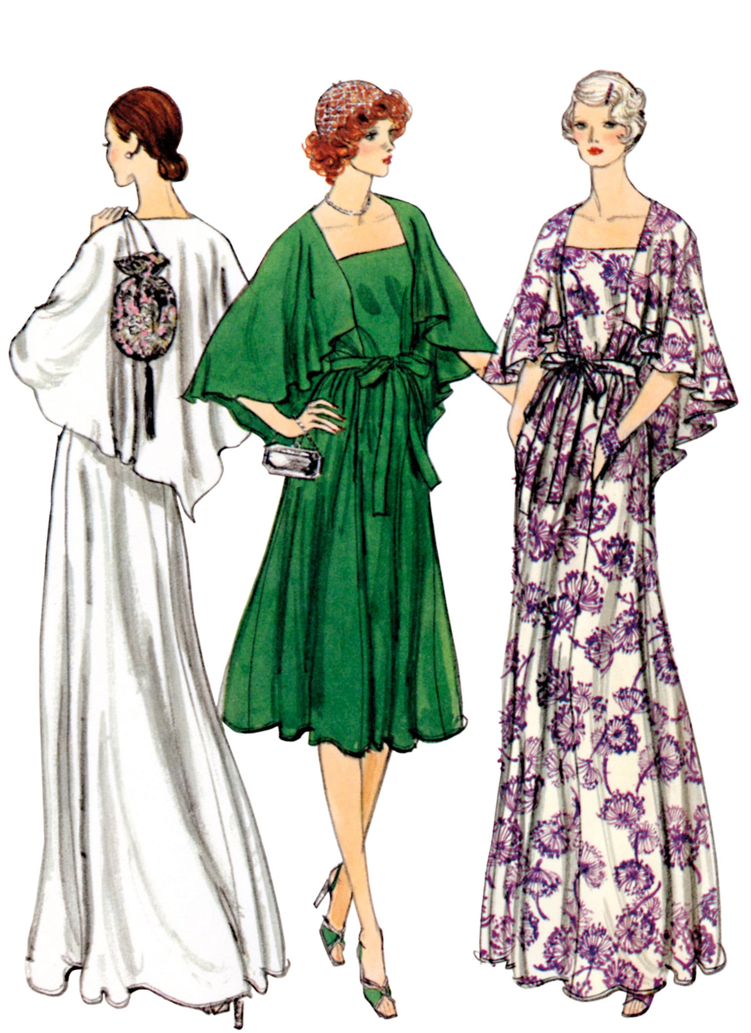 Vogue Sewing Pattern V1947 Misses’ Evening Dress Vintage 1970's from Jaycotts Sewing Supplies