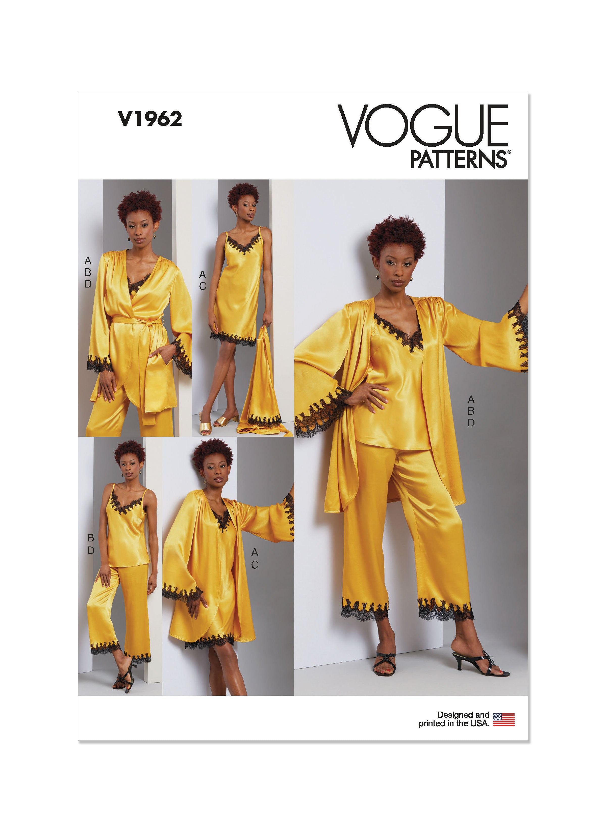 Vogue sewing pattern 1962 Robe, Camisole, Slip Dress and Pants from Jaycotts Sewing Supplies