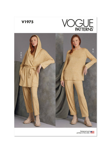 Vogue Sewing Pattern 1975 Dressing Gown and Loungewear from Jaycotts Sewing Supplies