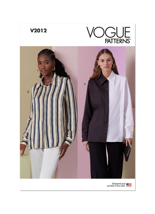 Vogue Sewing Pattern 2012 Misses' Shirt from Jaycotts Sewing Supplies