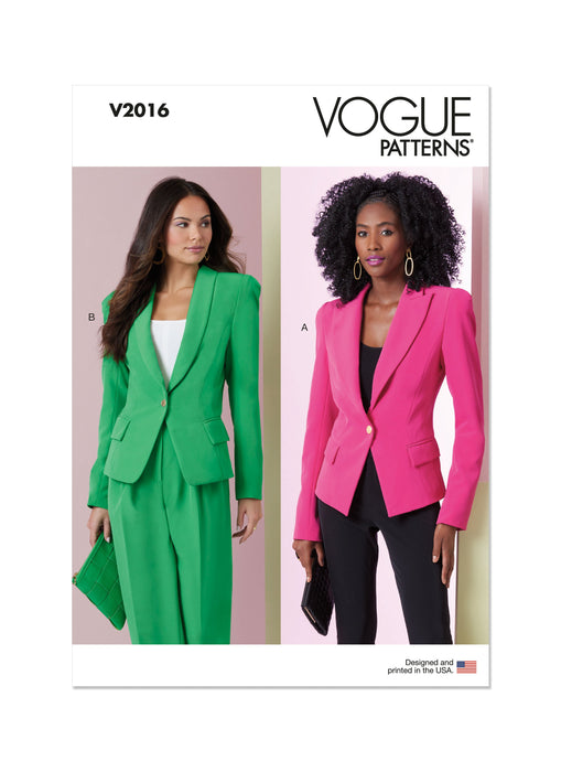 Vogue Sewing Pattern 2016 Misses' Jackets from Jaycotts Sewing Supplies