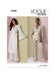 Vogue Sewing Pattern 2020 Misses' Lounge Top, Robe and Pants from Jaycotts Sewing Supplies