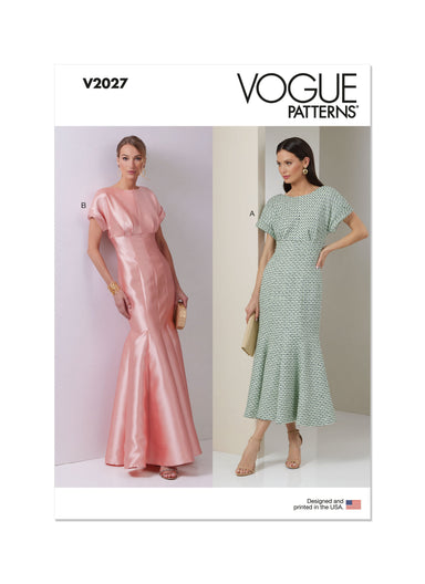 Vogue sewing pattern 2027 Dress in Two Lengths from Jaycotts Sewing Supplies