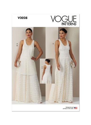 Vogue sewing pattern 2028 Misses’ Dress and Overdress from Jaycotts Sewing Supplies