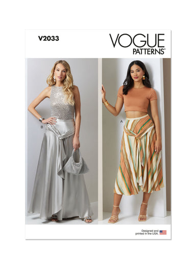 Vogue sewing pattern 2033 Misses Skirt in Two Lengths from Jaycotts Sewing Supplies