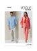 Vogue sewing pattern 2039 Unisex Shirt and Pants from Jaycotts Sewing Supplies
