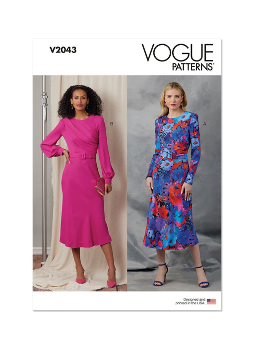 Vogue Sewing Pattern 2043 Dresses and Belt from Jaycotts Sewing Supplies