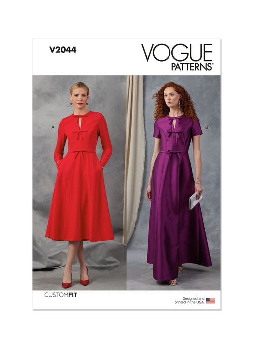 Vogue Sewing Pattern 2044 Dress with Sleeve and Length Variations from Jaycotts Sewing Supplies