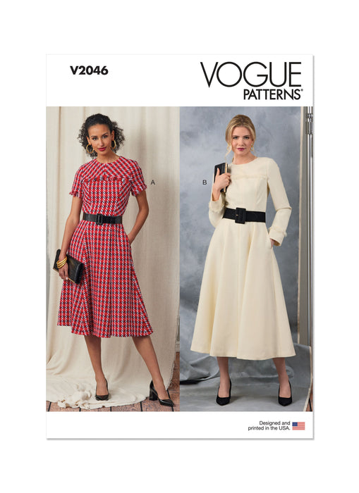 Vogue Sewing Pattern 2046 Dress with Sleeve and Length Variations from Jaycotts Sewing Supplies