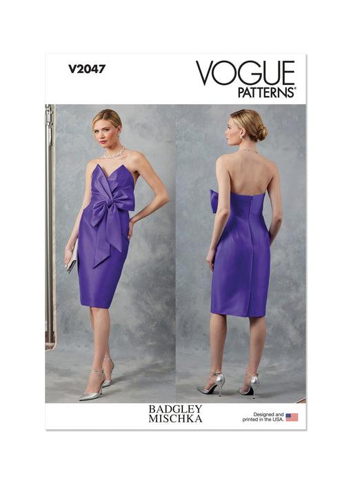 Vogue Sewing Pattern 2047 Evening Dress by Badgley Mischka from Jaycotts Sewing Supplies