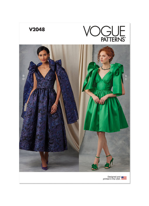 Vogue Sewing Pattern 2048 Evening Dress in Two Lengths from Jaycotts Sewing Supplies