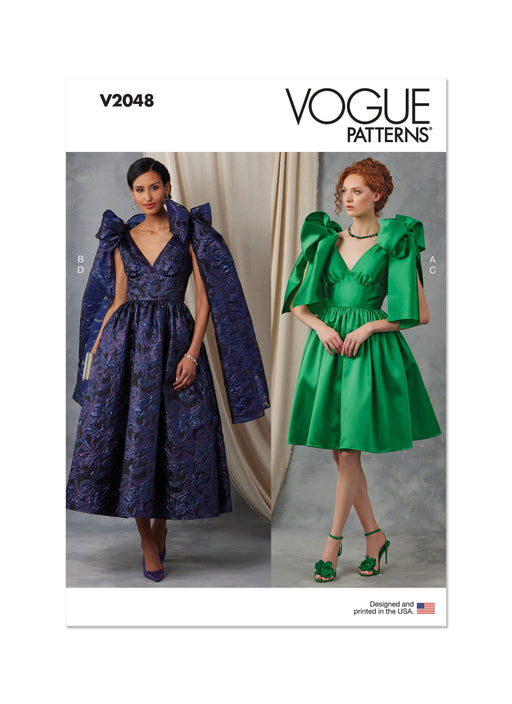 Vogue Sewing Pattern 2048 Evening Dress in Two Lengths from Jaycotts Sewing Supplies