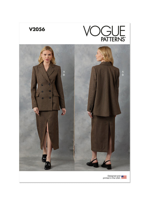 Vogue Sewing Pattern 2056 Jacket and Skirt from Jaycotts Sewing Supplies