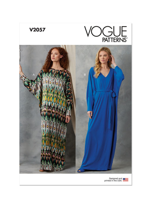 Vogue Sewing Pattern 2057 Caftans and Sash from Jaycotts Sewing Supplies