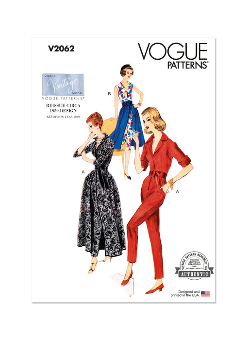 Vogue Sewing Pattern 2062 Slack Suit and Skirt from Jaycotts Sewing Supplies