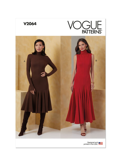 Vogue Sewing Pattern 2064 Misses' Knit Dresses from Jaycotts Sewing Supplies