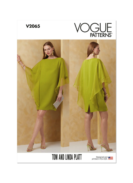 Vogue Sewing Pattern 2065 Batwing Dress by Tom And Linda Platt from Jaycotts Sewing Supplies