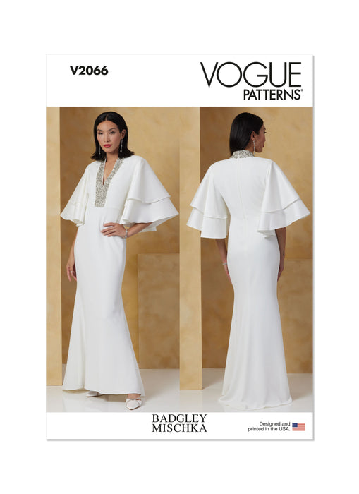 Vogue Sewing Pattern 2066 Misses' Dress by Badgley Mischka from Jaycotts Sewing Supplies