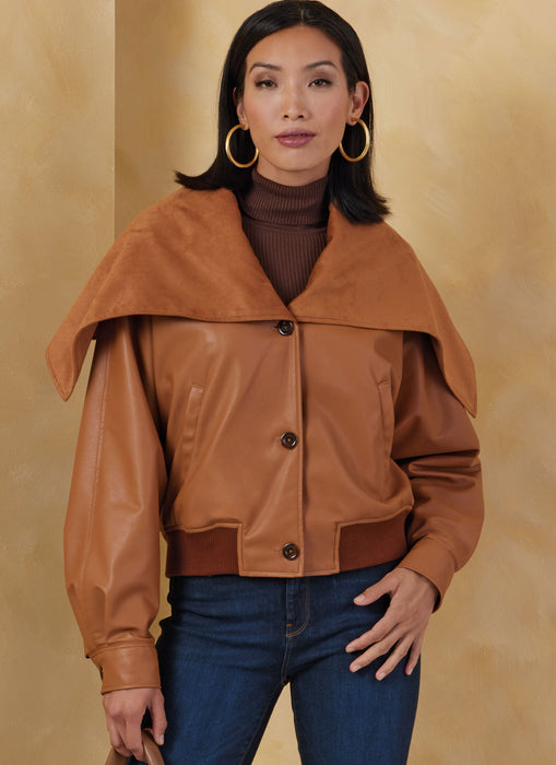 Vogue Sewing Pattern 2072 Misses' Bomber Jackets from Jaycotts Sewing Supplies