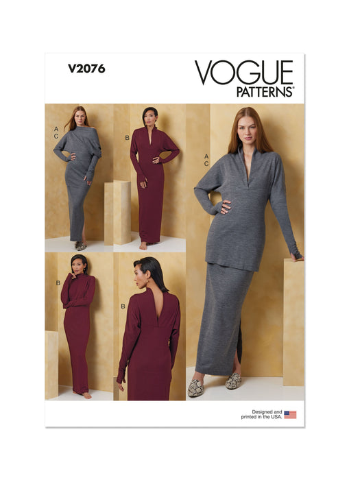 Vogue Sewing Pattern 2076 Loungewear Dress and Top from Jaycotts Sewing Supplies