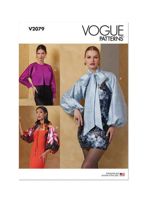 Vogue Sewing Pattern 2079 Misses' Bolero Sleeves in Three Styles from Jaycotts Sewing Supplies