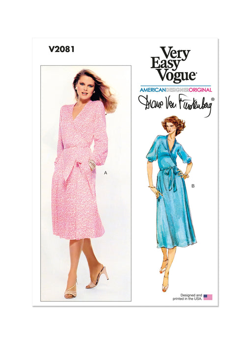 Vogue 2081 Sewing Pattern 1970's Wrap Dress by Diane Von Furstenberg from Jaycotts Sewing Supplies