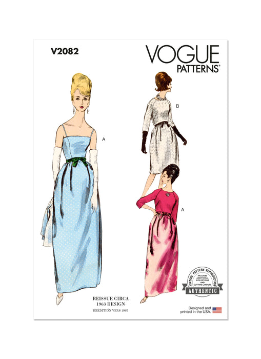 Vogue Sewing Pattern 2082 Sixties Evening Dress and Bolero from Jaycotts Sewing Supplies