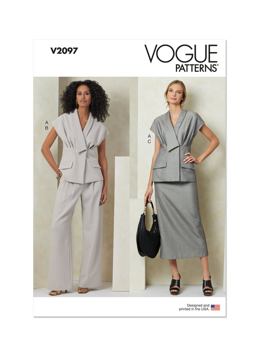 Vogue Sewing Pattern 2097 Top, Skirt and Trousers from Jaycotts Sewing Supplies