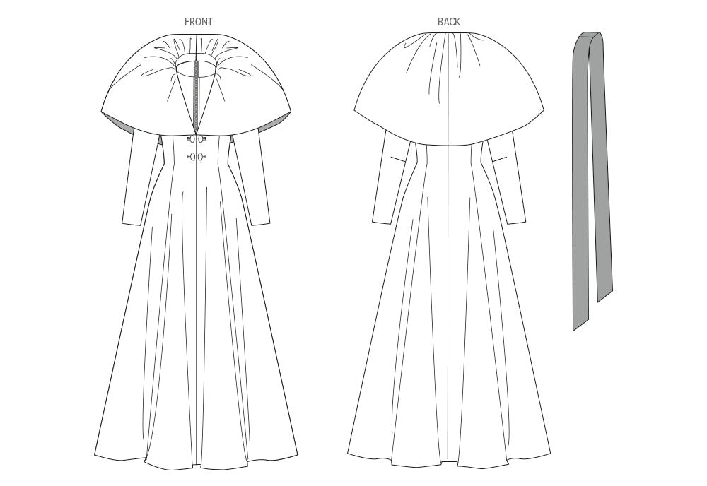 Vogue Patterns 2156 Misses' Evening Dress with Portrait Collar and Tie Belt from Jaycotts Sewing Supplies