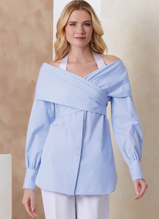 Vogue Patterns 2158 Misses' Draped Top with Sleeve Variations from Jaycotts Sewing Supplies