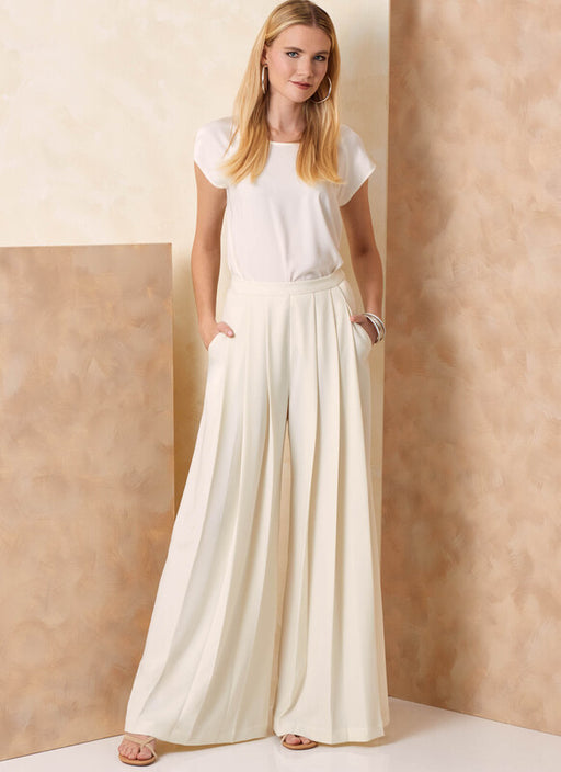 Vogue Patterns 2161 Misses' Pleated High Waist Trousers in Two Lengths from Jaycotts Sewing Supplies