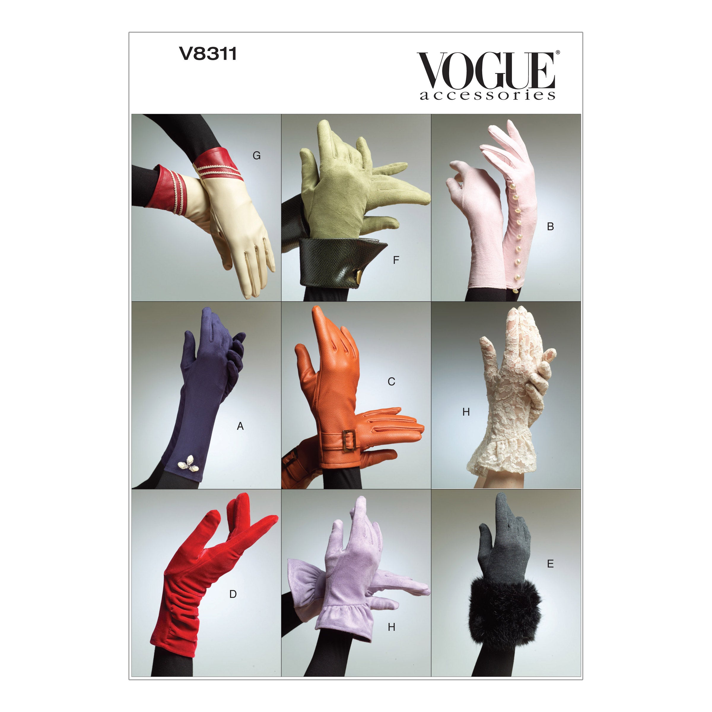 Vogue Pattern 8311  Gloves from Jaycotts Sewing Supplies