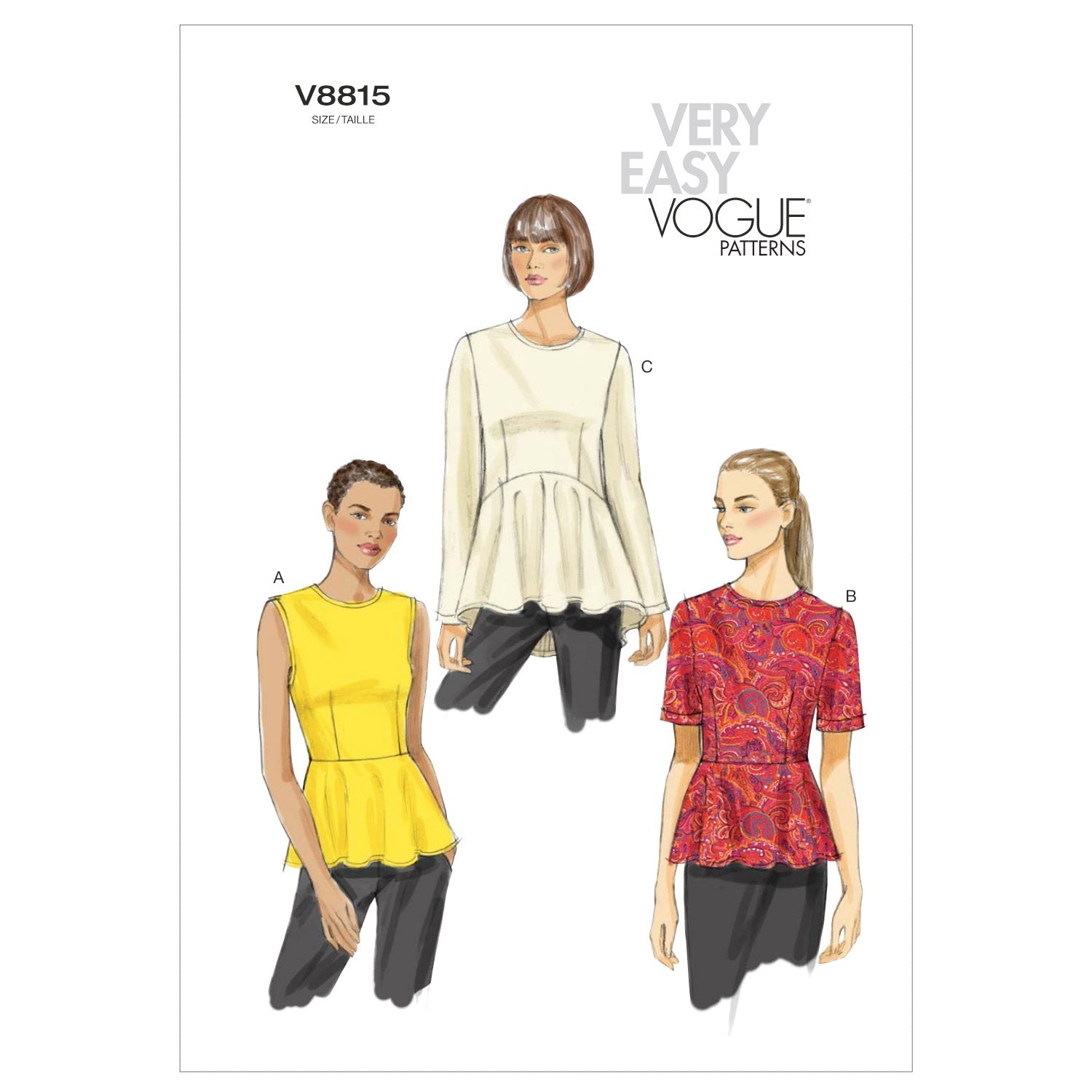 Vogue Pattern 8815  Misses' Top | Very Easy from Jaycotts Sewing Supplies