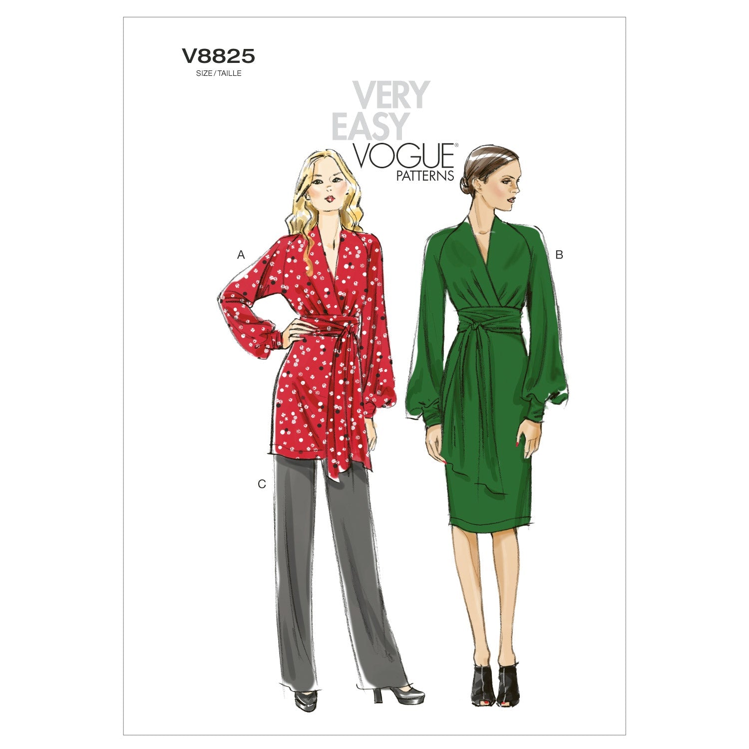 Vogue Pattern 8825 Tunic, Dress And Pants from Jaycotts Sewing Supplies