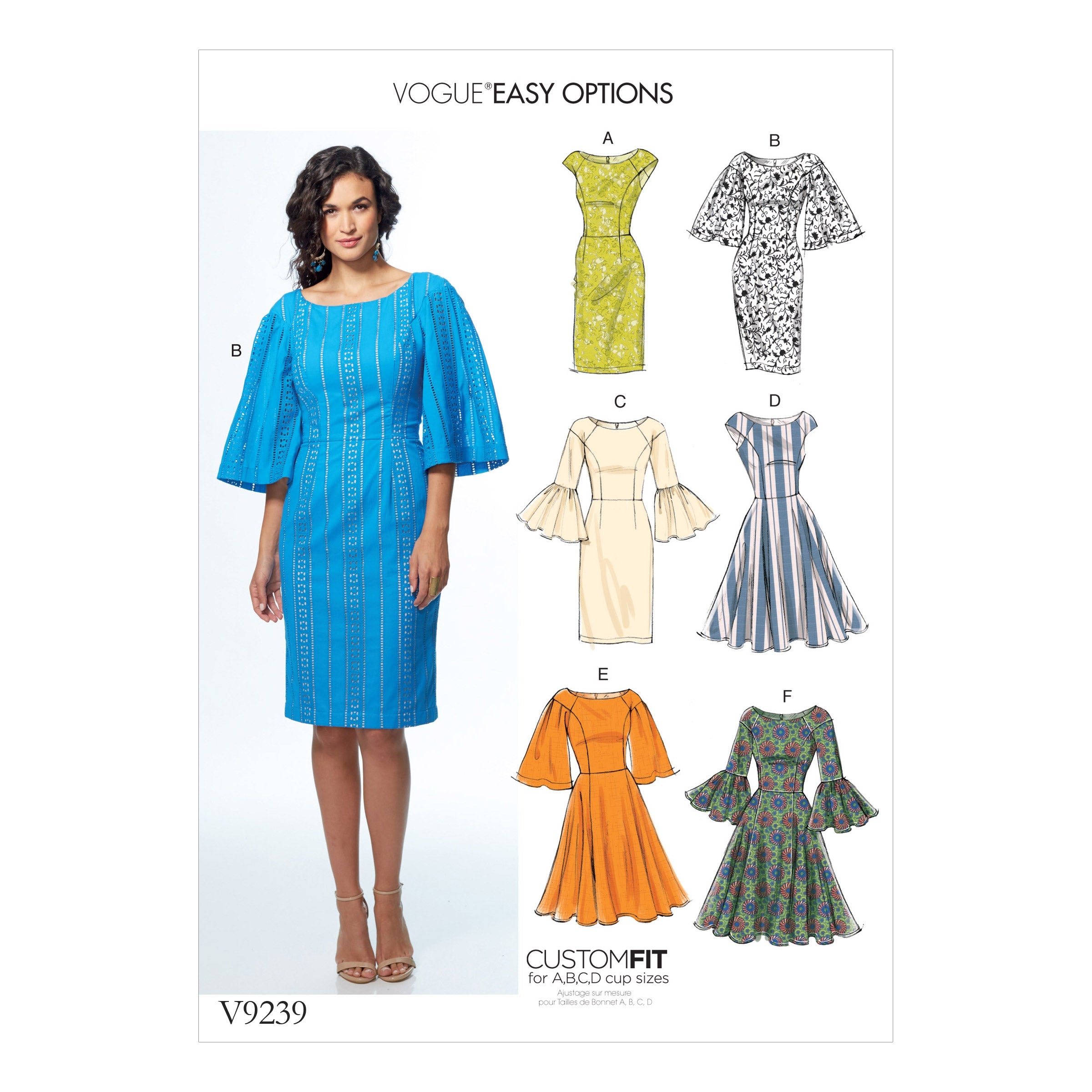 Vogue 9239 Misses' Princess Seam Dresses Pattern from Jaycotts Sewing Supplies