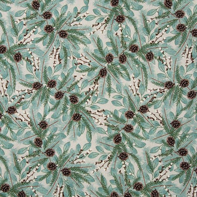Welcome Home Collection Organic Cotton Fabric, Christmas Fern from Jaycotts Sewing Supplies