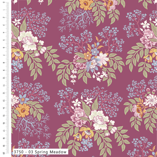 Pressed In Time Organic Cotton Fabric, Spring Meadow from Jaycotts Sewing Supplies