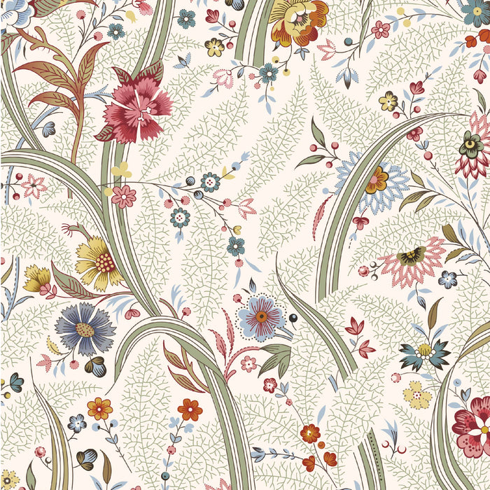 Pressed In Time Organic Cotton Fabric, Gentle Flourish from Jaycotts Sewing Supplies