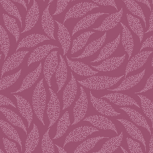 Pressed In Time Organic Cotton Fabric, Fuchsia Leaves from Jaycotts Sewing Supplies