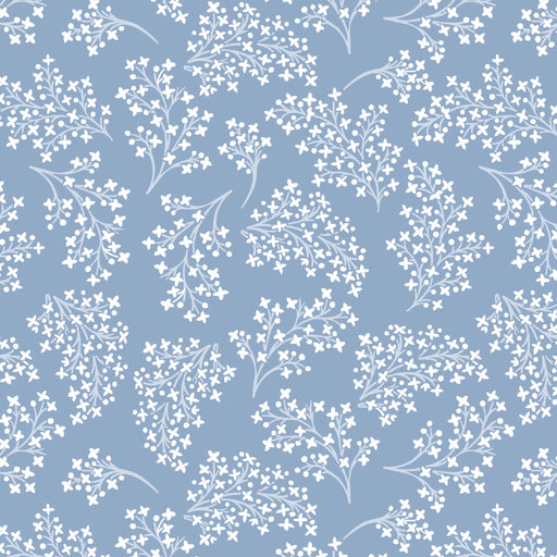 Pressed In Time Organic Cotton Fabric, Sky Sprig from Jaycotts Sewing Supplies